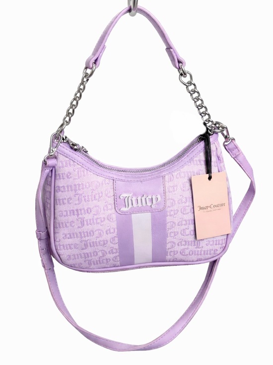 Juicy Couture Handbags - Juicy Couture Exclusive State of my Heart Shoulder Lavender Logo Bag